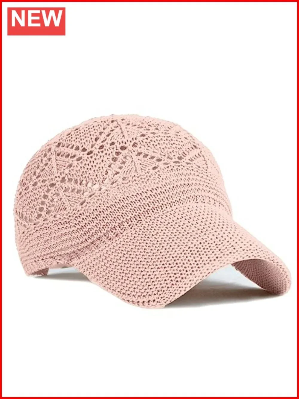 Women's Knit Mesh Baseball Cap Breathable Summer Trucker Hat Adjustable